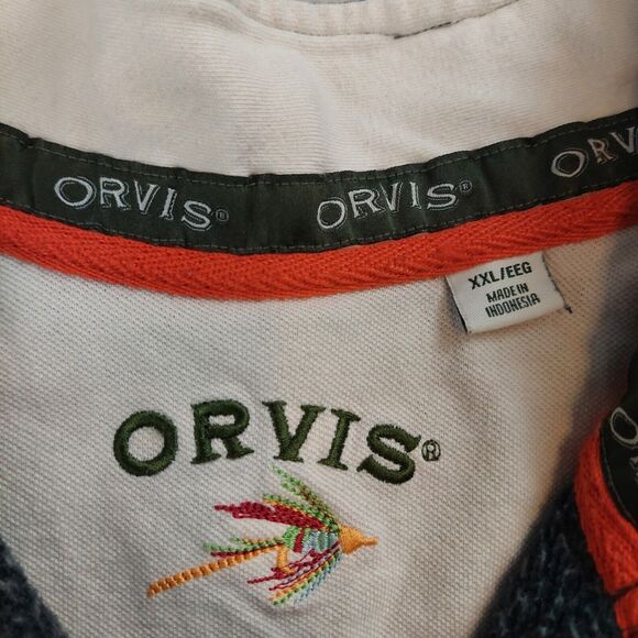 Orvis Sweater Mens XXL 2XL Gray Quarter 1/4 Zip Pullover Fisherman Dad‎ Gorpcore - Picture 5 of 8